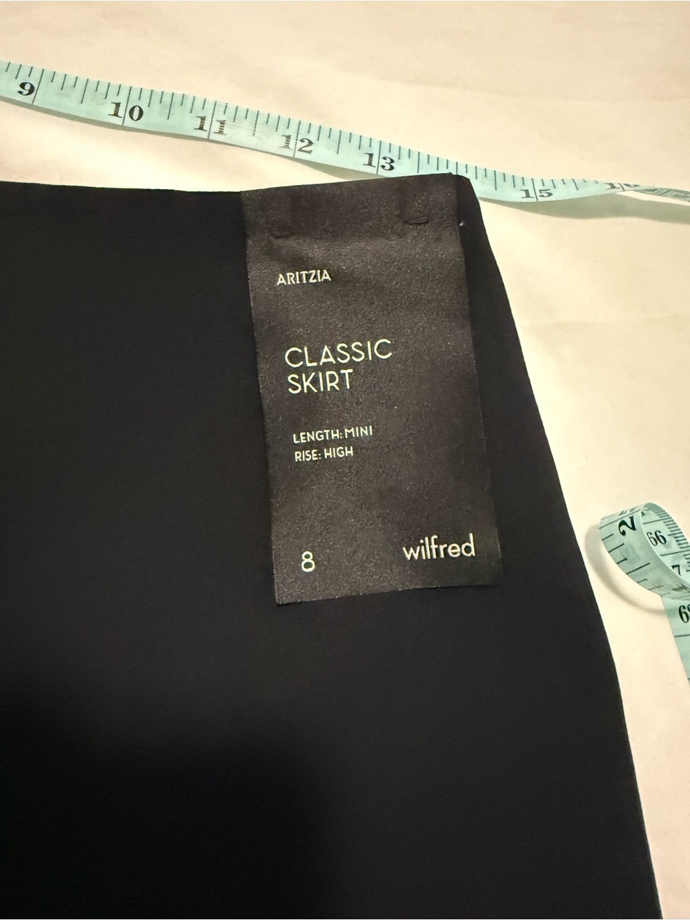 NWT Aritzia Wilfred Black Mini Skirt size 8 - Picture 5 of 6